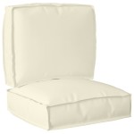 vidaXL Set de Perne pentru Paleți de 2 Bucăți Crem din Stoff Oxford vidaXL Set de Perne pentru Paleți de 2 Bucăți Crem din Stoff Oxford