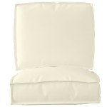 vidaXL Set de Perne pentru Paleți de 2 Bucăți Crem din Stoff Oxford vidaXL Set de Perne pentru Paleți de 2 Bucăți Crem din Stoff Oxford