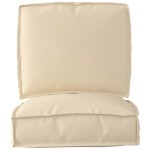 vidaXL Set de perne pentru palet 2 pcs Bej 50 x 50 x 12 cm vidaXL Set de perne pentru palet 2 pcs Bej 50 x 50 x 12 cm