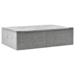 vidaXL Cutie de depozitare, gri, 70x40x18 cm, material textil vidaXL Cutie de depozitare, gri, 70x40x18 cm, material textil