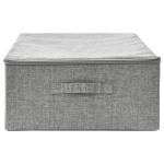 vidaXL Cutie de depozitare, gri, 70x40x18 cm, material textil vidaXL Cutie de depozitare, gri, 70x40x18 cm, material textil