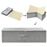 vidaXL Cutie de depozitare, gri, 70x40x18 cm, material textil vidaXL Cutie de depozitare, gri, 70x40x18 cm, material textil