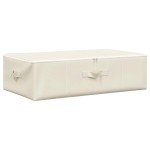 vidaXL Cutie de depozitare, crem, 70x40x18 cm, material textil vidaXL Cutie de depozitare, crem, 70x40x18 cm, material textil