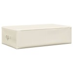 vidaXL Cutie de depozitare, crem, 70x40x18 cm, material textil vidaXL Cutie de depozitare, crem, 70x40x18 cm, material textil
