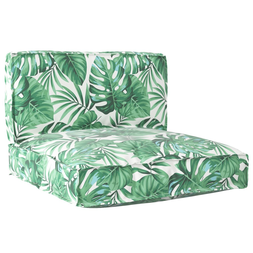 vidaXL Set de 2 Perne pentru Palet cu Model de Frunze din Fabrică Oxford