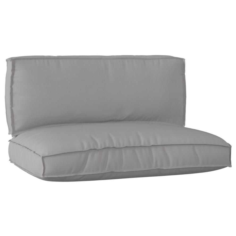 vidaXL Set de perne pentru palete 2 bucăți Gri Material Oxford