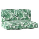 vidaXL Set de perne pentru palet 2 pcs model frunze 120 x 80 x 12 cm vidaXL Set de perne pentru palet 2 pcs model frunze 120 x 80 x 12 cm