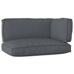 vidaXL Set de perne pentru palet 3 pcs Antracit 120 x 80 x 12 cm vidaXL Set de perne pentru palet 3 pcs Antracit 120 x 80 x 12 cm