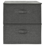 vidaXL Cutii de depozitare 2 buc. antracit 43x34x23 cm material textil vidaXL Cutii de depozitare 2 buc. antracit 43x34x23 cm material textil