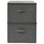 vidaXL Cutii de depozitare 2 buc. antracit 43x34x23 cm material textil vidaXL Cutii de depozitare 2 buc. antracit 43x34x23 cm material textil