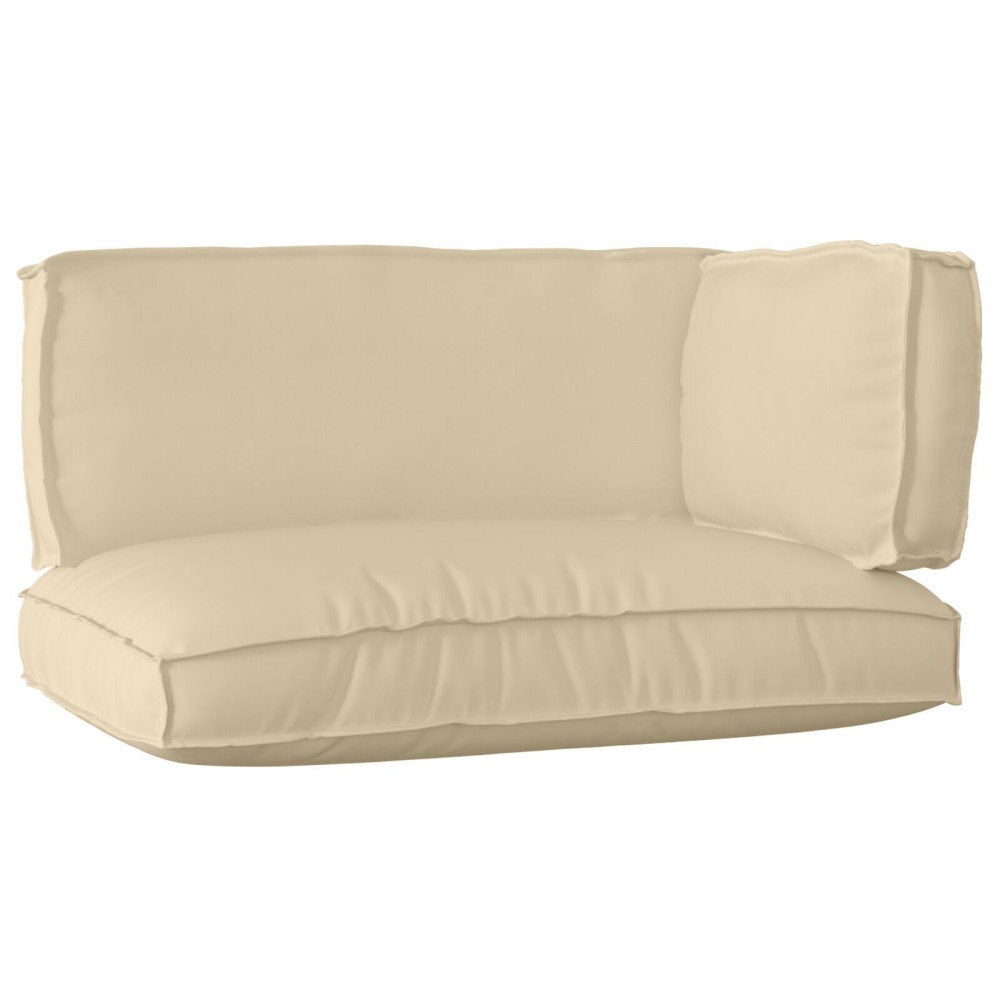vidaXL Set de perne pentru paleti 3 piese Bej Fabric Oxford