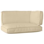 vidaXL Set de perne pentru paleti 3 piese Bej Fabric Oxford vidaXL Set de perne pentru paleti 3 piese Bej Fabric Oxford