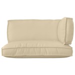 vidaXL Set de perne pentru paleti 3 piese Bej Fabric Oxford vidaXL Set de perne pentru paleti 3 piese Bej Fabric Oxford