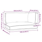 vidaXL Set de perne pentru palet 3 pcs Albastru regal 120 x 80 x 12 cm vidaXL Set de perne pentru palet 3 pcs Albastru regal 120 x 80 x 12 cm