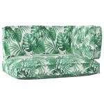 vidaXL Set de perne pentru palet 3 pcs model frunze 120 x 80 x 12 cm vidaXL Set de perne pentru palet 3 pcs model frunze 120 x 80 x 12 cm