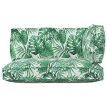 vidaXL Set de perne pentru palet 3 pcs model frunze 120 x 80 x 12 cm vidaXL Set de perne pentru palet 3 pcs model frunze 120 x 80 x 12 cm