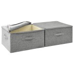 vidaXL Cutii de depozitare 2 buc. gri 43x34x23 cm material textil