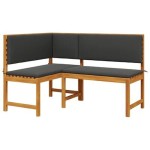 vidaXL Set mobilier de grădină cu perne, 2 piese, lemn masiv de acacia vidaXL Set mobilier de grădină cu perne, 2 piese, lemn masiv de acacia