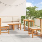 vidaXL Set mobilier de grădină cu perne, 4 piese, lemn masiv de acacia vidaXL Set mobilier de grădină cu perne, 4 piese, lemn masiv de acacia