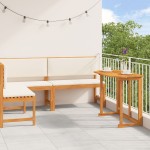 vidaXL Set bistro de grădină cu perne, 3 piese, lemn masiv de acacia vidaXL Set bistro de grădină cu perne, 3 piese, lemn masiv de acacia