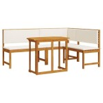 vidaXL Set bistro de grădină cu perne, 3 piese, lemn masiv de acacia vidaXL Set bistro de grădină cu perne, 3 piese, lemn masiv de acacia
