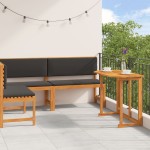 vidaXL Set bistro de grădină cu perne, 3 piese, lemn masiv de acacia vidaXL Set bistro de grădină cu perne, 3 piese, lemn masiv de acacia