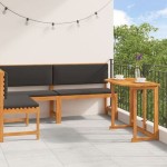 vidaXL Set bistro de grădină cu perne, 3 piese, lemn masiv de acacia vidaXL Set bistro de grădină cu perne, 3 piese, lemn masiv de acacia