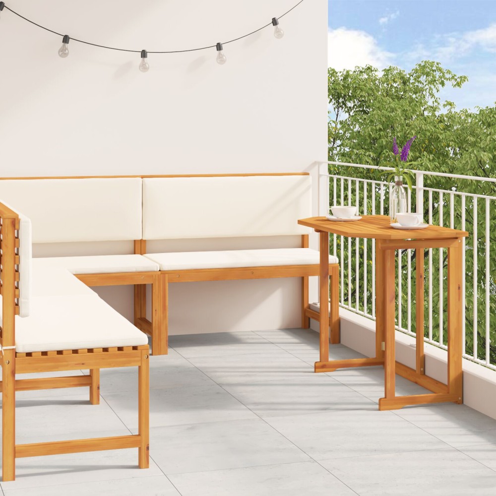 vidaXL Set mobilier de grădină cu perne, 4 piese, lemn masiv de acacia