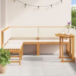 vidaXL Set mobilier de grădină cu perne, 4 piese, lemn masiv de acacia
