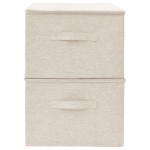 vidaXL Cutii de depozitare 2 buc. crem 43x34x23 cm material textil vidaXL Cutii de depozitare 2 buc. crem 43x34x23 cm material textil