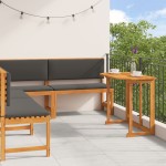 vidaXL Set mobilier de grădină cu perne, 4 piese, lemn masiv de acacia vidaXL Set mobilier de grădină cu perne, 4 piese, lemn masiv de acacia