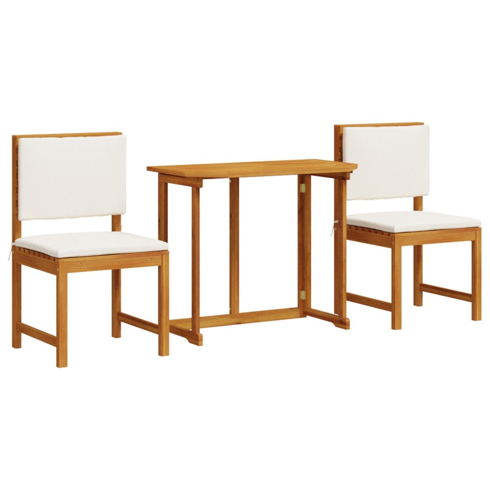 vidaXL Set Bistro de Grădină 3 pcs Maro lemn masiv de acacia