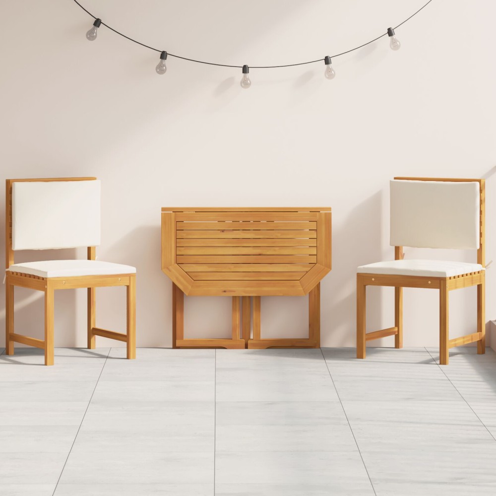 vidaXL Set Bistro de Grădină 3 pcs Maro lemn masiv de acacia