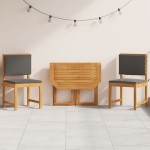 Set de dining pentru grădină vidaXL, 3 piese, din lemn masiv de acacia
