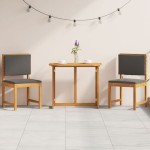 Set de dining pentru grădină vidaXL, 3 piese, din lemn masiv de acacia