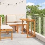 Set de dining pentru grădină 4 piese din lemn de acacia Set de dining pentru grădină 4 piese din lemn de acacia