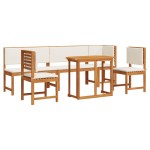 vidaXL Set mobilier de grădină cu perne, 6 piese, lemn masiv de acacia