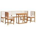 vidaXL Set mobilier de grădină cu perne, 6 piese, lemn masiv de acacia