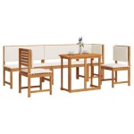 vidaXL Set mobilier de grădină cu perne, 6 piese, lemn masiv de acacia
