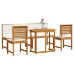 vidaXL Set mobilier de grădină cu perne, 5 piese, lemn masiv de acacia vidaXL Set mobilier de grădină cu perne, 5 piese, lemn masiv de acacia