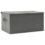 vidaXL Cutie de depozitare, antracit, 50x30x25 cm, material textil vidaXL Cutie de depozitare, antracit, 50x30x25 cm, material textil