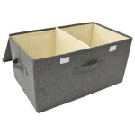 vidaXL Cutie de depozitare, antracit, 50x30x25 cm, material textil vidaXL Cutie de depozitare, antracit, 50x30x25 cm, material textil