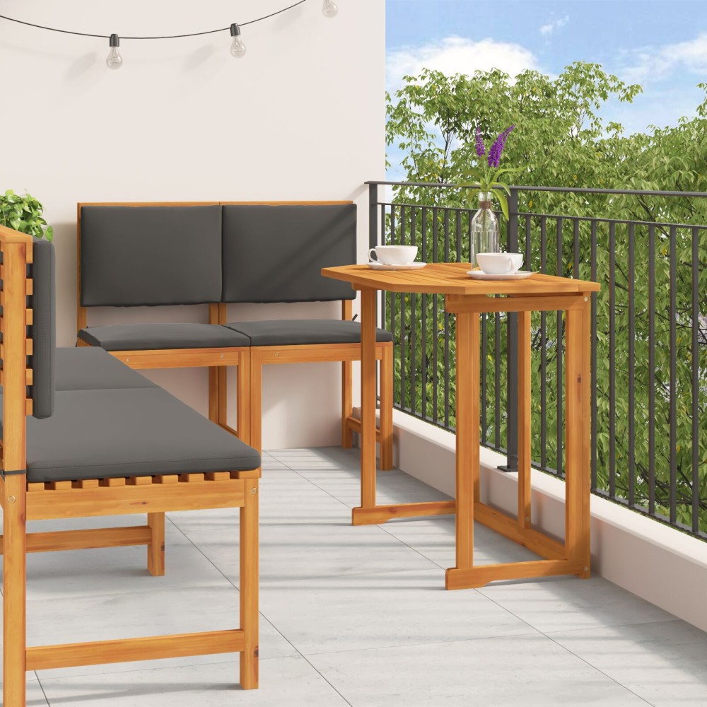 vidaXL Set mobilier de grădină cu perne, 5 piese, lemn masiv de acacia