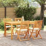 vidaXL Scaun pliant 4 pcs Alb 49 x 57.5 x 92cm Lemn masiv de acacia vidaXL Scaun pliant 4 pcs Alb 49 x 57.5 x 92cm Lemn masiv de acacia