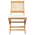 vidaXL Scaun pliant 4 pcs Alb 49 x 57.5 x 92cm Lemn masiv de acacia vidaXL Scaun pliant 4 pcs Alb 49 x 57.5 x 92cm Lemn masiv de acacia