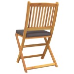 vidaXL Scaun pliant 4 pcs Gri 49 x 57.5 x 92cm Lemn masiv de acacia vidaXL Scaun pliant 4 pcs Gri 49 x 57.5 x 92cm Lemn masiv de acacia
