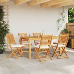 vidaXL Scaun pliant 6 pcs Alb 49 x 57.5 x 92cm Lemn masiv de acacia vidaXL Scaun pliant 6 pcs Alb 49 x 57.5 x 92cm Lemn masiv de acacia