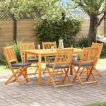 vidaXL Scaun pliant 6 pcs Gri 49 x 57.5 x 92cm Lemn masiv de acacia vidaXL Scaun pliant 6 pcs Gri 49 x 57.5 x 92cm Lemn masiv de acacia