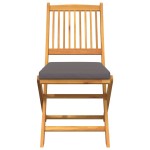 vidaXL Scaun pliant 6 pcs Gri 49 x 57.5 x 92cm Lemn masiv de acacia vidaXL Scaun pliant 6 pcs Gri 49 x 57.5 x 92cm Lemn masiv de acacia