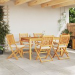 vidaXL Scaun pliant 6 pcs Alb 49 x 57.5 x 92cm Lemn masiv de acacia vidaXL Scaun pliant 6 pcs Alb 49 x 57.5 x 92cm Lemn masiv de acacia